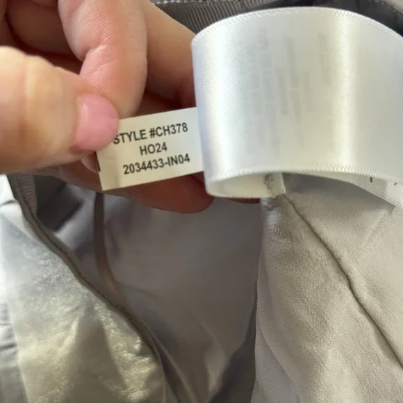 J. Crew Pleated Organza Mini Skirt Silver Metallic Lined - 4 - Picture 6 of 7